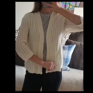 NOTATIONS PETITE Vest Cream Color Size PL